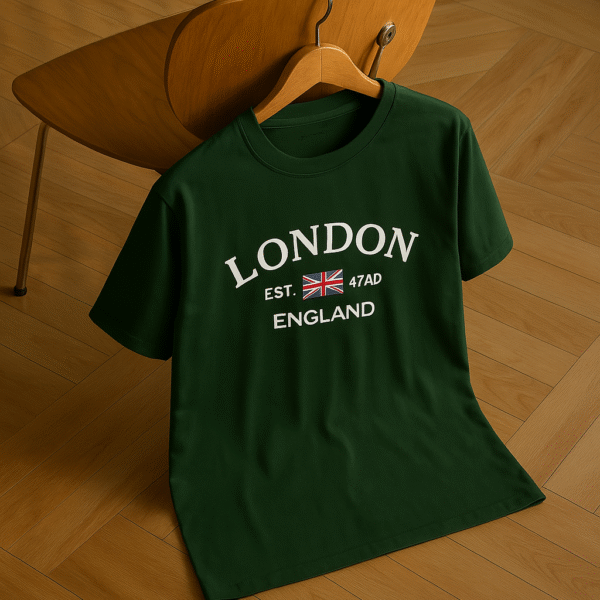 London Graphic Tee – Forest Green | Premium Cotton Unisex T-Shirt